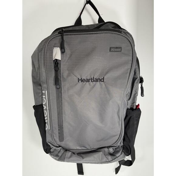 Leeds Elleven Lunar Lightweight 15" Computer Backpack Gray Heartland Logo - Picture 1 of 10